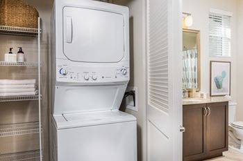 Stacked washer and dryer
